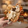 Reusable Halloween Party Supplies Cute Ghost Ornament, Cartoon Festive Wooden Statue, Natural Wood Hanging Ornaments Creative Ornament for Home