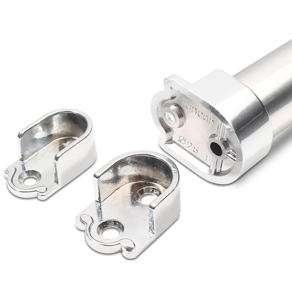 Pack of 2 Rail Mount Closet Clothes Tube Holder Rail End Support Holder Closet Rail Mount Simple Install for Clothes