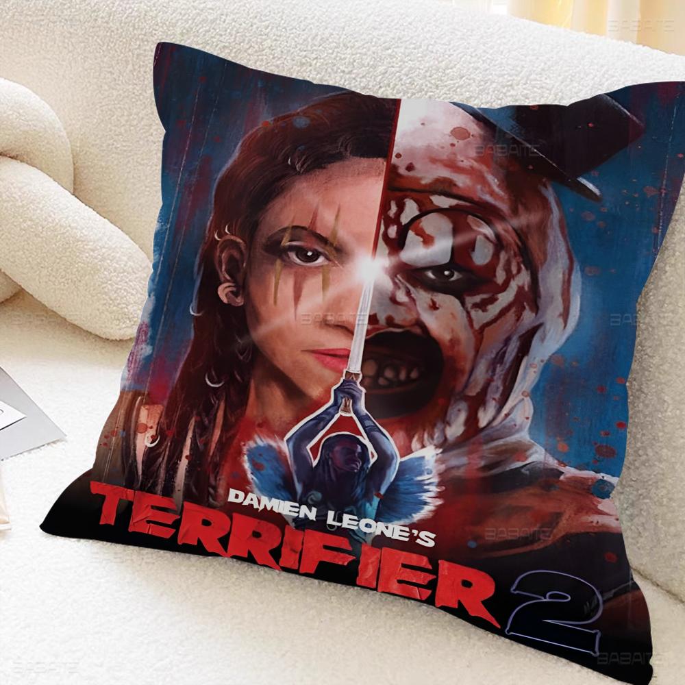 Film T-terrifier Skräckkudde Gåva Hemmakontor Dekoration Sovrum Soffa Bil Kuddfodral Fodral 45x45
