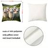 Cute Llama And Sheep Pattern Decorative Cushion Covers Polyester pillowcase, sofa decorative cushion cov Headboard Pillow
