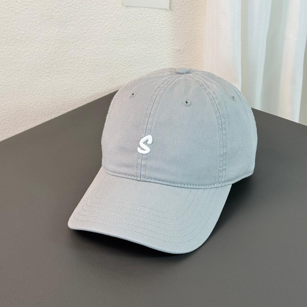 Fashion Hat Minimalist Embroidery Letter S Baseball Cap Children's New Soft Top Wide Brim Fashion Shade Couple Cap