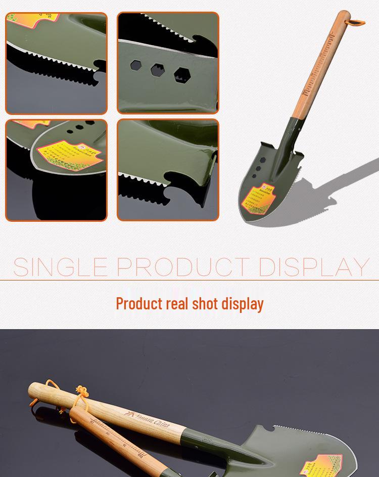 Swallow South Small Outdoor Camping Shovel - Portable Green Iron Garden Tool