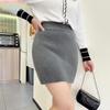 Mink Velvet Hip Skirt Women's Autumn and Winter New High Waist Slim Skirt Without Slit Hip Skirt