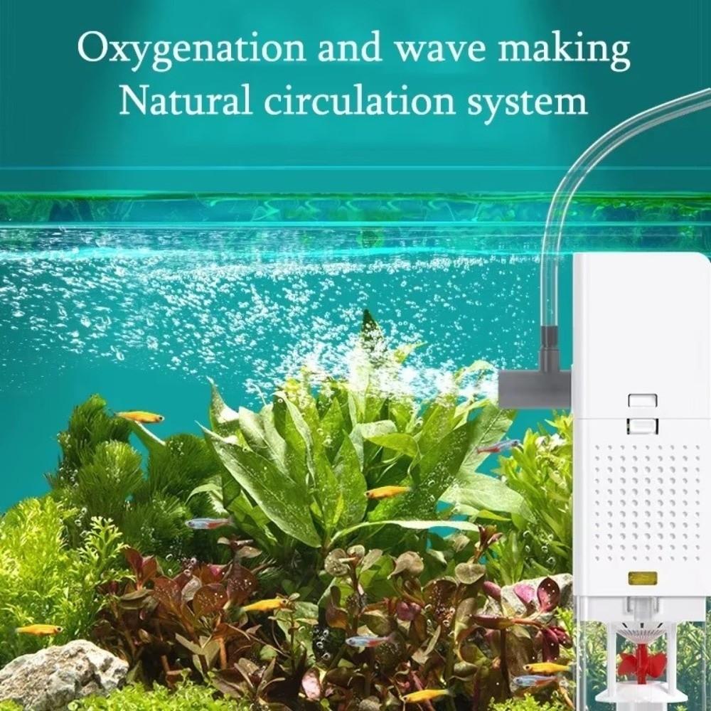3-in-1 System Fish Tank Submersible Filter Strong Power Water Purification Pump  Feces Separation