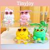 Swimming Circle Animal Cartoon Keychain Rabbit Frog Wearing Sunglasses Design
