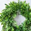 30cm Artificial Green Leaves Wreath Berry Garland Front Door Window Wall Decor