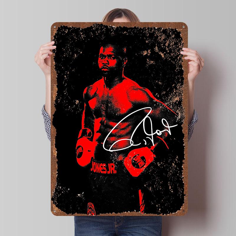 Roy Jones Jr Boxer Metal Posters Custom Vintage Metal Signs Wall Art Retro Tin Plaque for Man Cave Decoration Bedroom Desk Decor