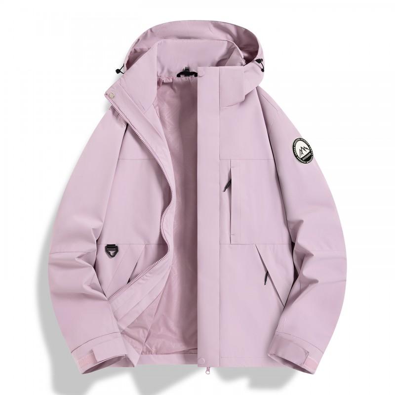 Men Women 3-in-1 Outdoor Waterproof Windproof Jacket With Detachable Down Inner Layer Hiking Camping Winter