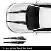 6PCS Racing Stripes For Cars - 2PCS Car Hood Decal + 2 Car Side Decals + 2 Car Mirror Stickers,Water-Resistant Stylish Car Decal Exterior CCar