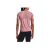Under Armour Solid Color Round Neck Mesh Back Short Sleeve T-Shirt Women Tops Pink 1379043-697
