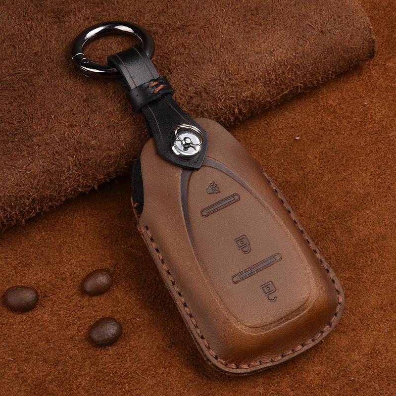 Leather Car Key Cover Case For Chevrolet Cruze Malibu Xl Trax Equinox 2 3 4 5 Button Remote Key Shell