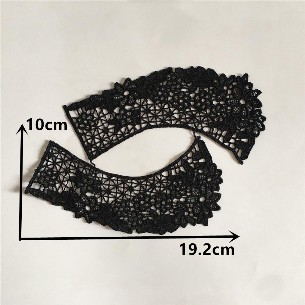 Black And White Neckline Lace Fabric DIY Hollow Lace False Collar Embroidery Applique Decoration Clothing Sewing Accessories