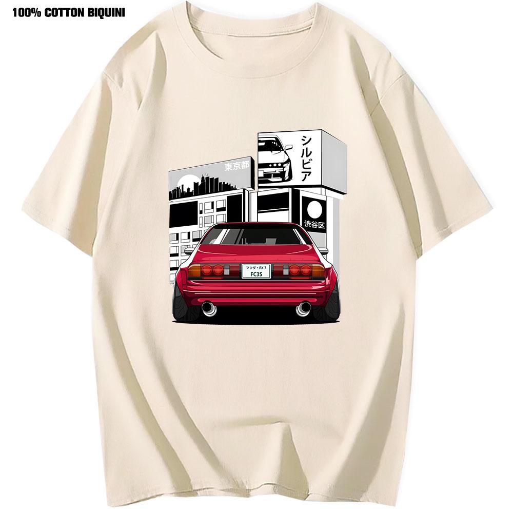 Anime T Shirt Fragment T-shirt White Jdm Boost Turbo Japanese Car Fans Racing Race Tee Shirt Short Sleeve Oversized T Shirt