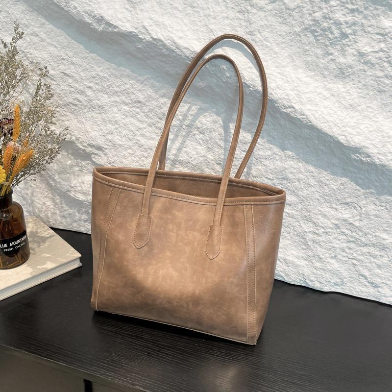 Retro Texture Hand-held Tote Bag for Women, 2025 New Casual Large Capacity Shoulder Bag, Fashionable and Versatile Underarm Bags