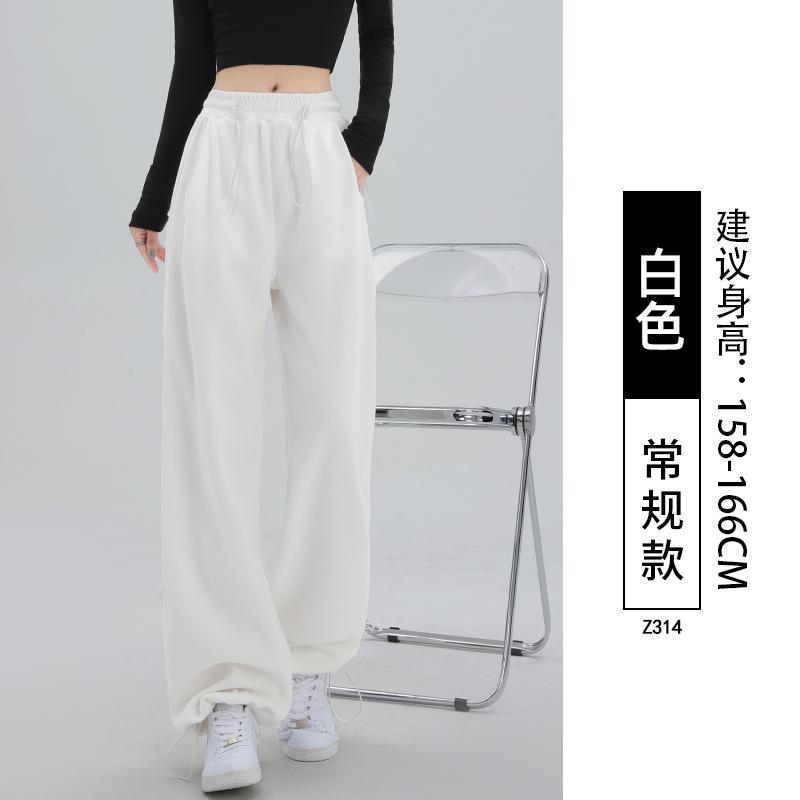 Gray Sweatpants Women's Spring and Autumn Loose Casual Wide-leg Pants New Autumn Small Leggings Sweatpants