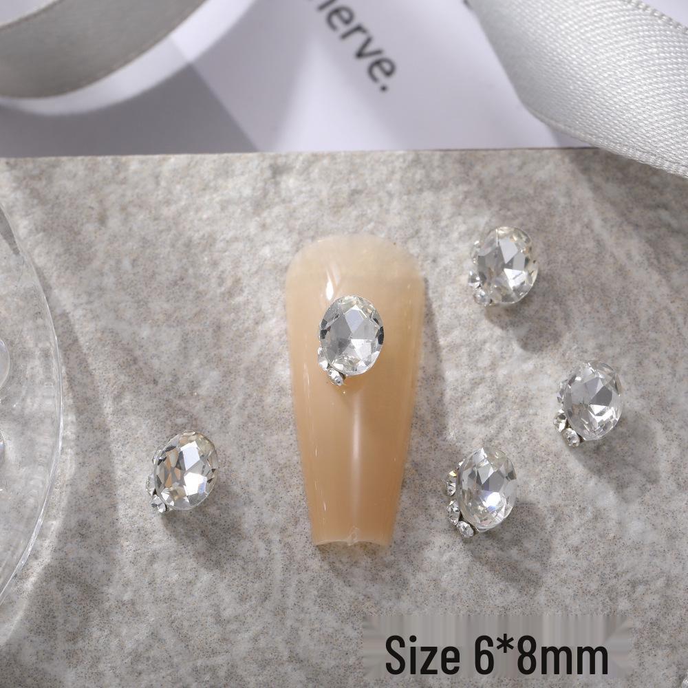 

Pigeon Egg Nail Art with Handmade Piled Diamonds - Super Shiny DIY Jewelry