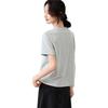 Women's Embroidered Round Neck Short Sleeve T-Shirt