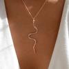 Snake Necklace European and American Jewelry Summer Electroplating Personalized Retro Snake Pendant Sweater Chain Women