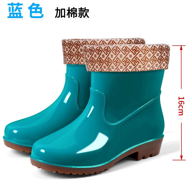 Kotníkové boty do deště Ženy Gumové Boty Pánské Bottine Dámské Slip-On Boty Zimní Plus Bavlna Pár Boty do deště Vodotěsné Pracovní boty