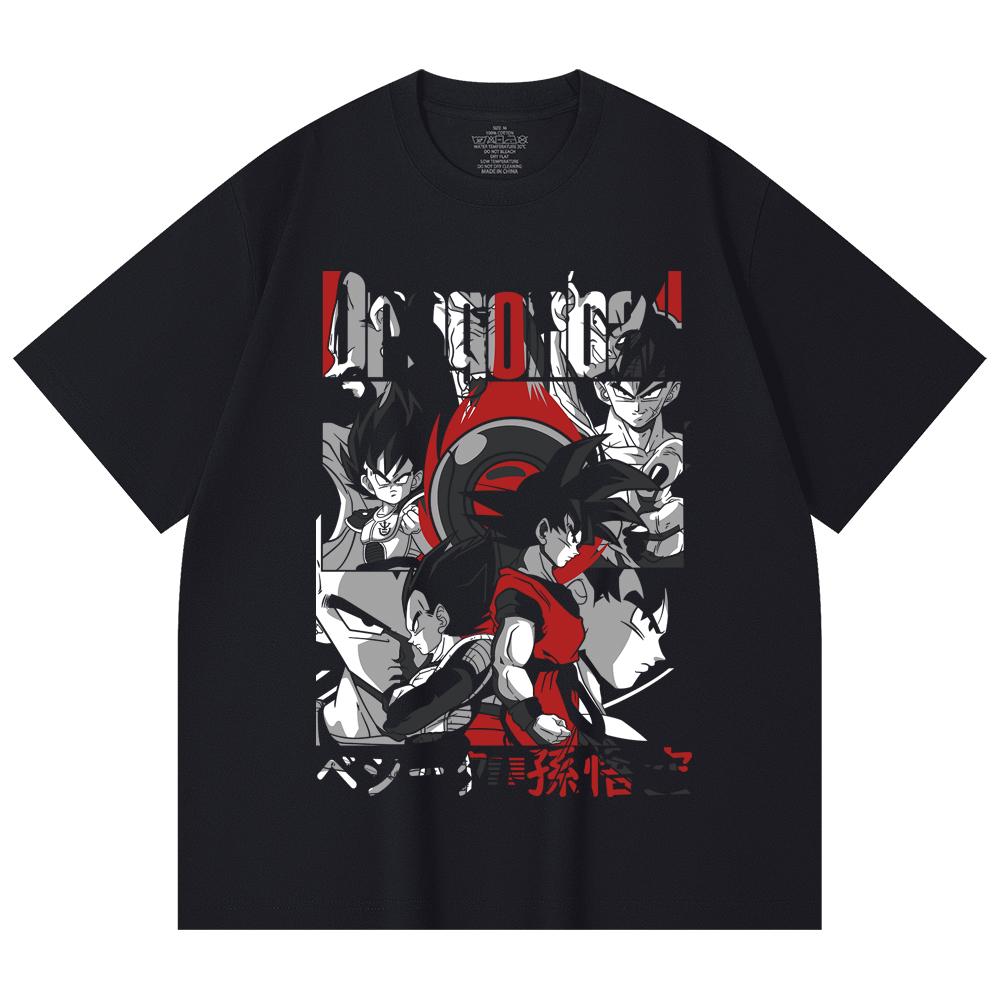 230 Gsm 100% Cotton Dragon Ball V36 Goku Vegeta Print Unisex Heavy Cotton T Shirt