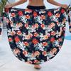 Women's Beach Tie Halter Dress with Printed One-piece Shawl, Irregular Multi-wearing Style Wrap Skirt