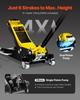 Floor Jack, 3 Ton Low Profile Floor Jack, Aluminum And Steel Racing Floor Jack With Dual Pistons Quick Lift Pump, Floor Jack Lifting Range 90 mm-500