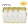 Reusable Zip Lock Bags In The Shape of Jars for Storing Food Products