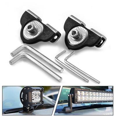 1ÇİFT Araba Motor Kaputu Led Işık Çubuğu Montaj Braketleri Otomatik Piller Lamba Tutucu Kelepçe Klipsi Delme Gerektirmeyen Evrensel SUV 4WD 4X4