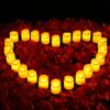 LED Electronic Candle Lights Wave-side Flameless Tea Light Button Battery Candles Lamp for Wedding Halloween Christmas Decor
