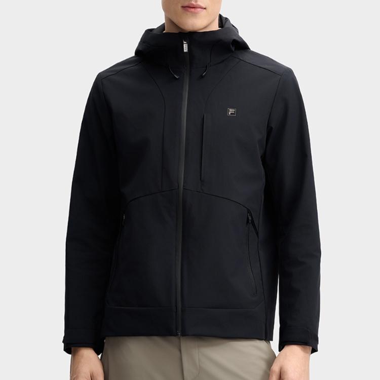 Fila Jackets Men's Jet Black Hooded Non Detachable Moderate Other F11M513704FBK