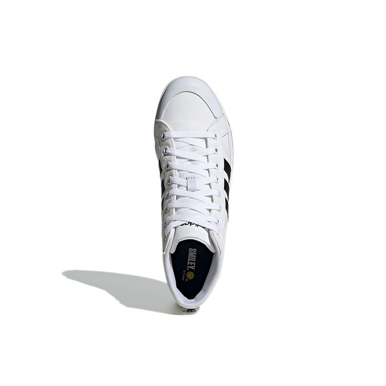 Adidas Neo Bravada Mid Smiley Durable Non-Slip Lightweight High-Top Skate Shoes Men Skate Shoes White Yellow Black G54949