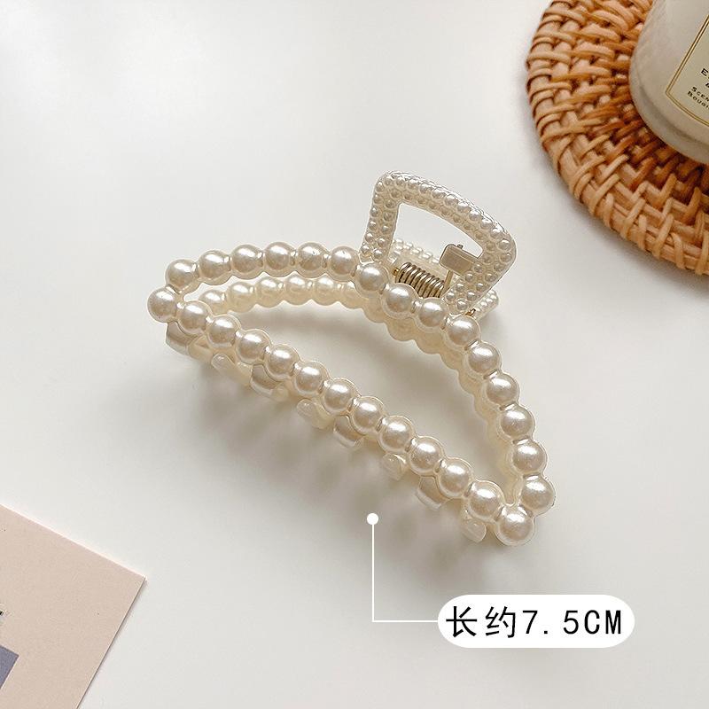 Kshmir New style exaggerated large beads acrylic hair clip large make-up hair styling hairpin female hair pearl hair accessories