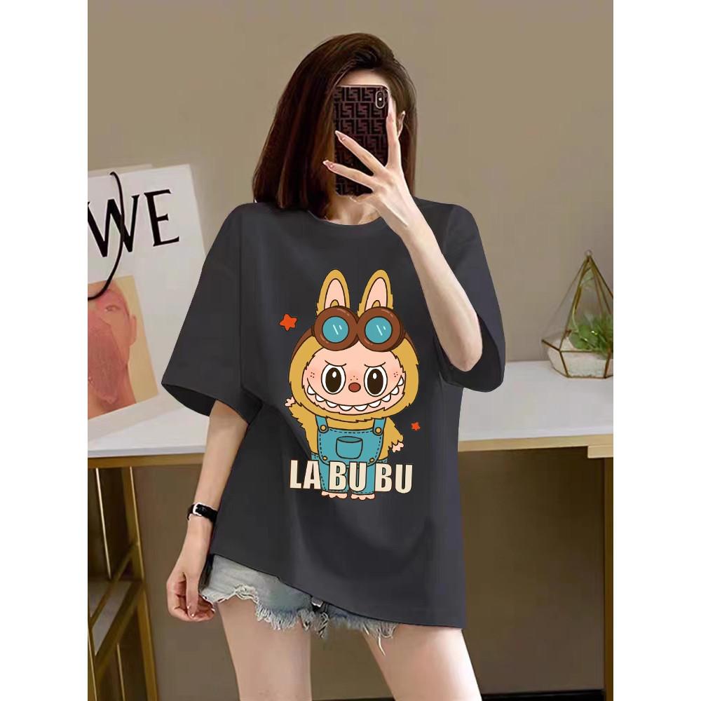 LABUBU Korean Top Short Sleeve T-shirt Women's Summer Casual Street Top