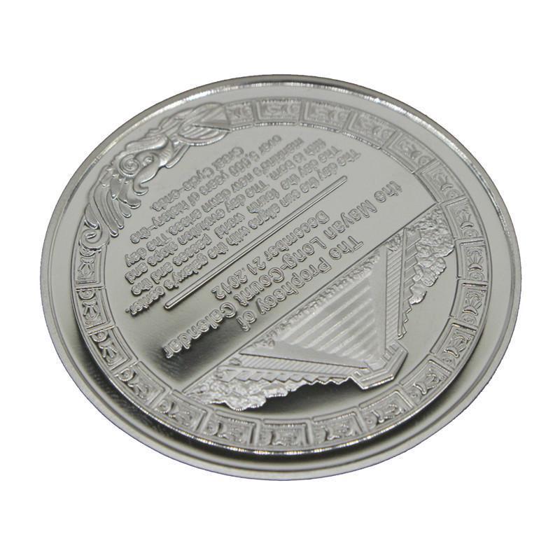 Retro Vintage Metal Medallion Mayan Aztec Coin Amulet Medal Unisex Women Men Protect Charm Talisman Powerful Wealth Success Health Luck Jewelry