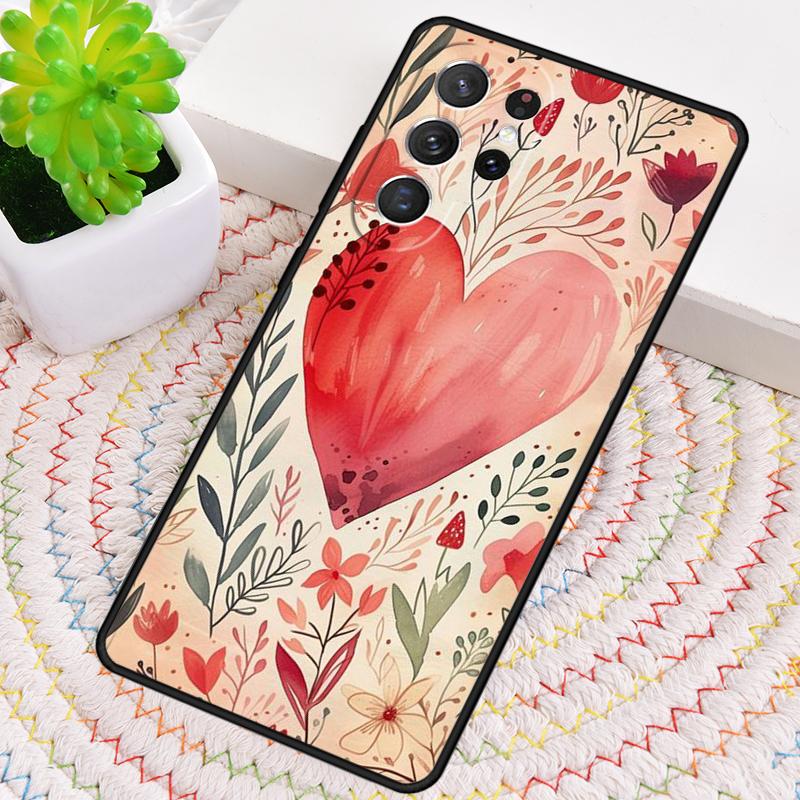 Flower Heart Phone Case for Samsung Galaxy note 10 pro S26 Ultra S23 S24 FE S25 S21 S22 PLUS shockproof Cove