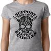 Support Your Local Knitting Circle T-Shirt Feminism Art Craft Funny Quote-