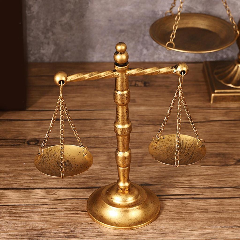 Balance Scale Jewelry Stand Decorative Metal Tray Organizer Vintage Display with Artistic