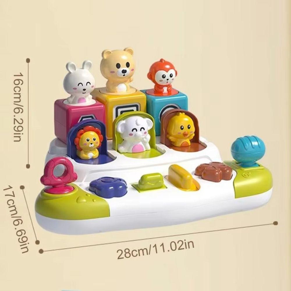 ABS Peekaboo Switch Box Color Sorting Pop-up Animals Toy  Early Learning Educational