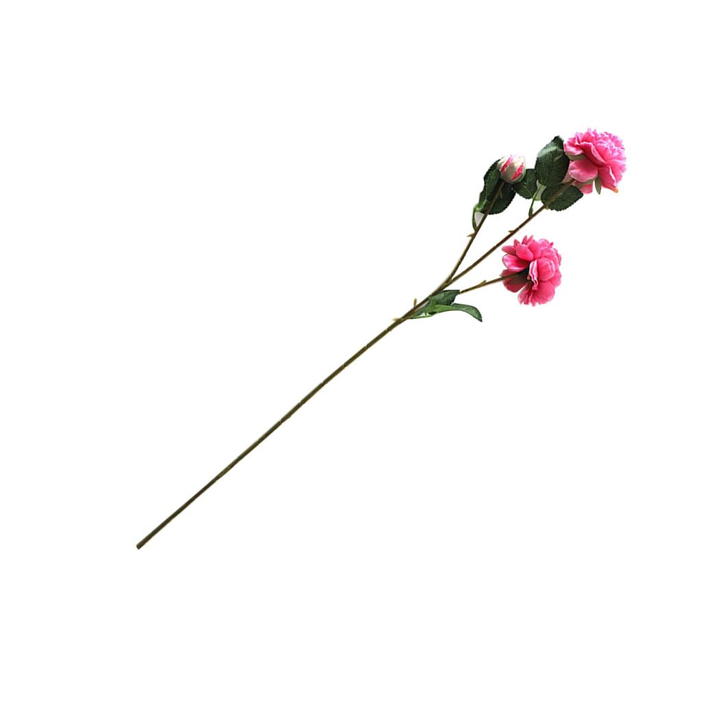 Simulated 3 Hded Peony Decoration Rlistic Artificial Peony Branch for Wedding