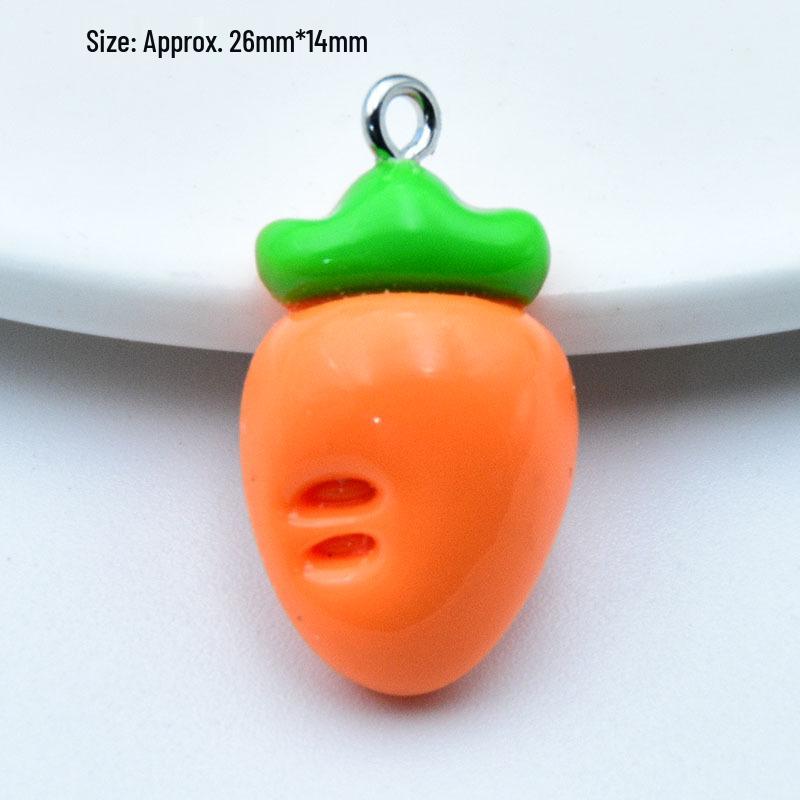 Colorful Resin Fruit Earrings: Cherry, Strawberry & Avocado Pendants for DIY Jewelry & Keychains