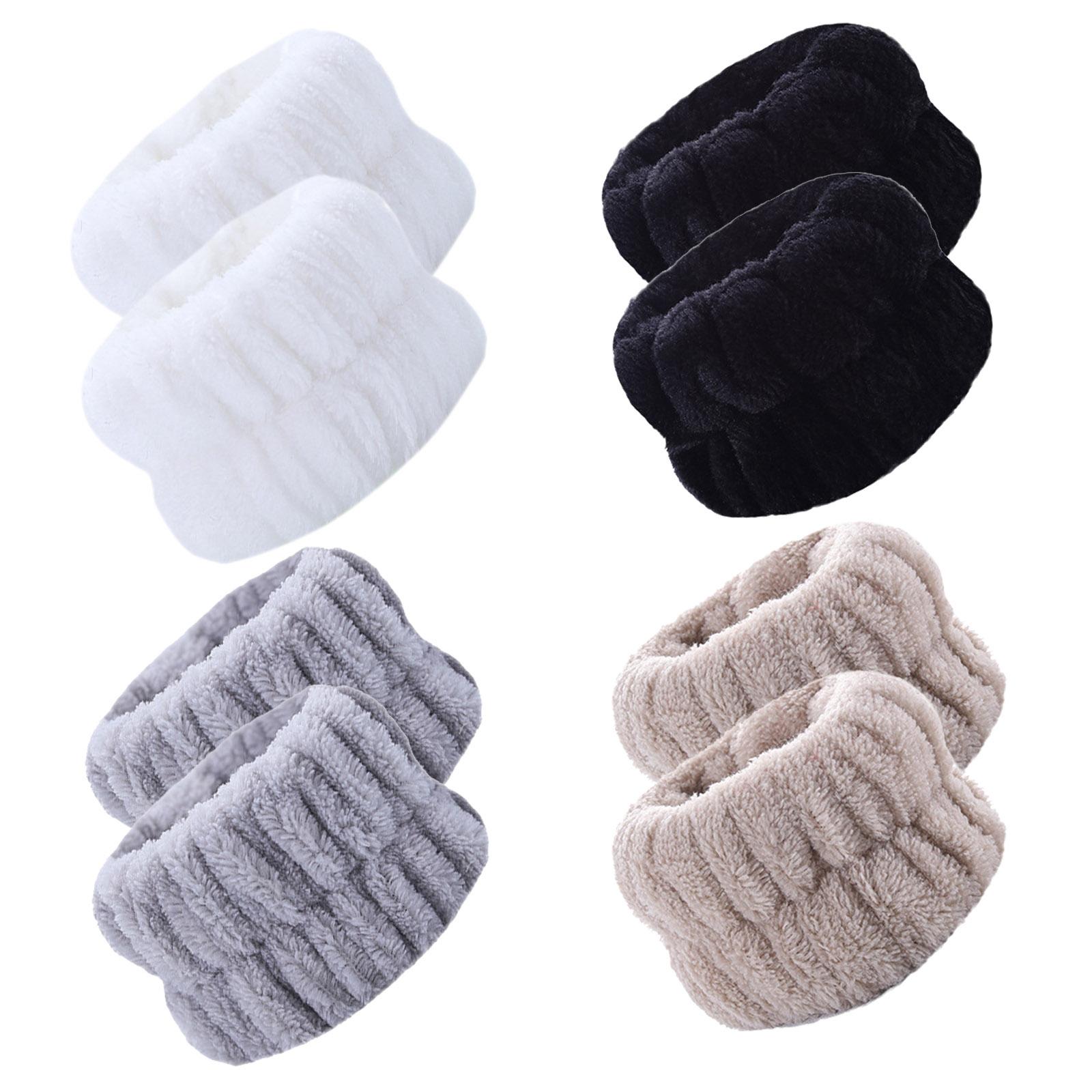 

4 шт./компл., повязка для мытья лица, спа, повязка на запястье, повязка для волос, фланелевая повязка из микрофибры, впитывающая повязка на запястье, полотенце, бархатная повязка для волос, браслет