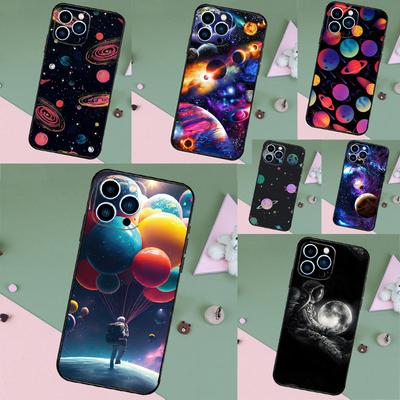 Outer Space Planet Stars Moon Case For iPhone 17 Pro Max 15 14 13 12 11 16 Pro Max Plus 12 13 Mini 16e 17 Air Back Cover