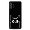 Custodia per Telefono per Samsung Galaxy A15 A13 A51 A71 A41 A31 A21S A03S A05 A35 A55 A23 A25 A33 A53 A73 5G Cover Gatto Nero Cartone Animato Carino