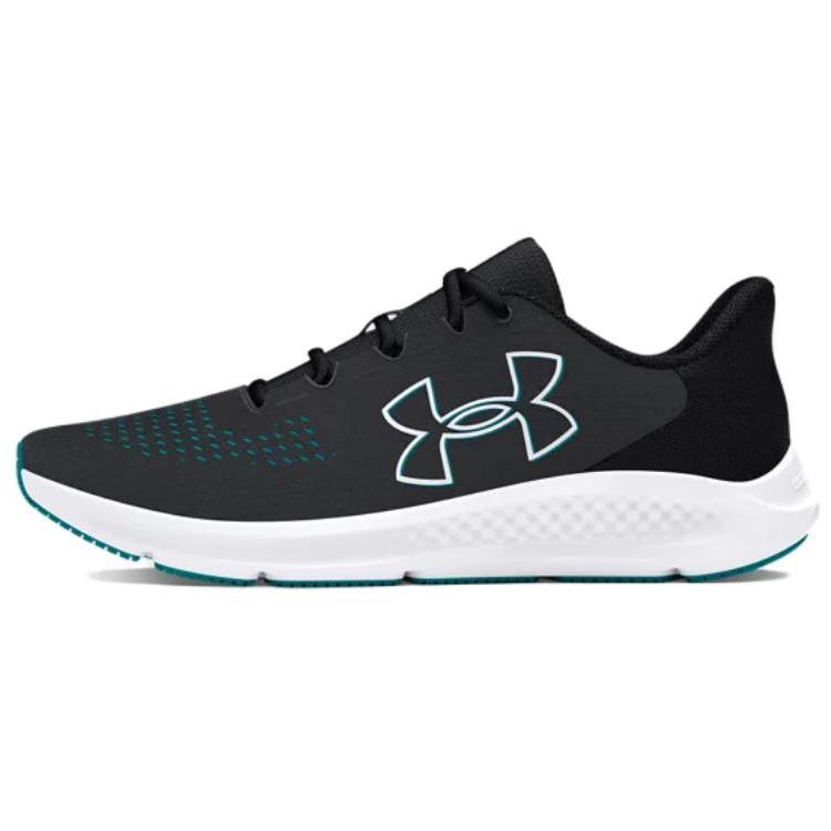 Under Armour Charged Pursuit 3 Big Logo - Anthracite Teal Men Sneakers Black White 3026518-104