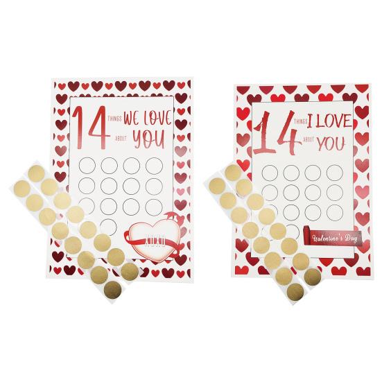 1 Set Rubbelkarten Liebe über 14 Dinge, die ich Dir zum Valentinstag Rubbelkarte Romantisch