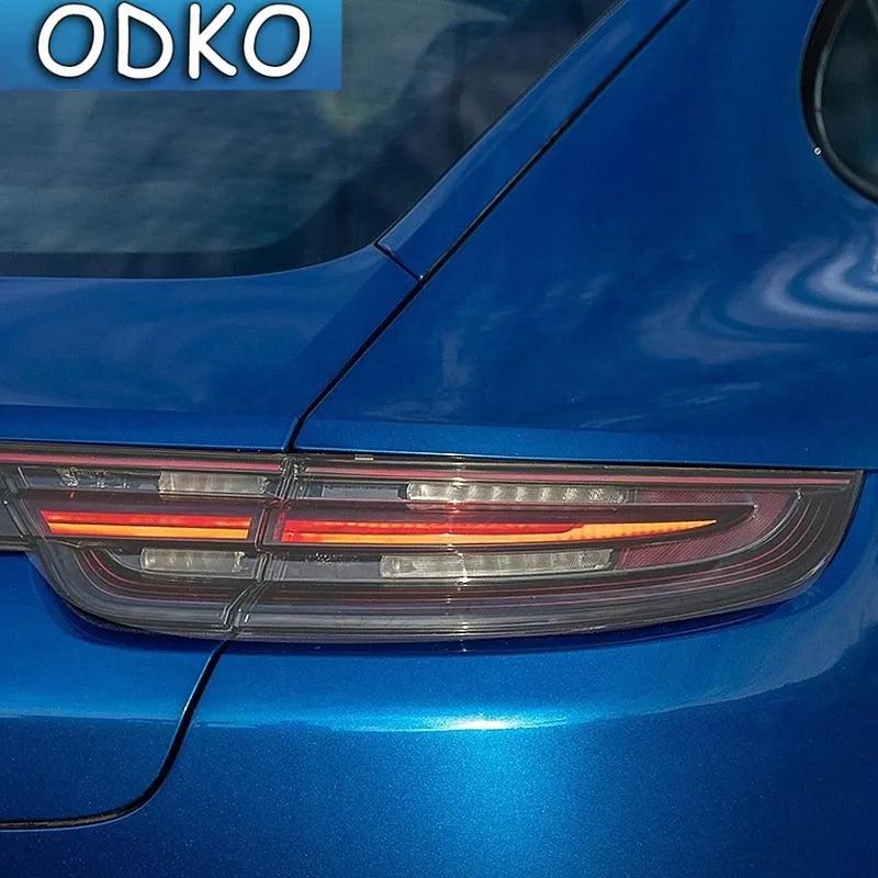 Car Headlight Protective Film Headlamp Tint Taillight Transparent Black TPU Sticker For Porsche Panamera 971 2017-On Accessories