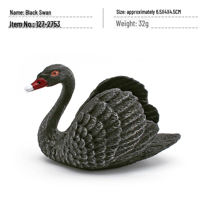 Cross-Border Poultry Model: Children's Cognition Mallard, Swan, Rooster Figurine Set