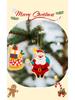 Original Christmas Gift Pendant: Santa Claus & Gingerbread Man Tree Ornaments with Gift Box