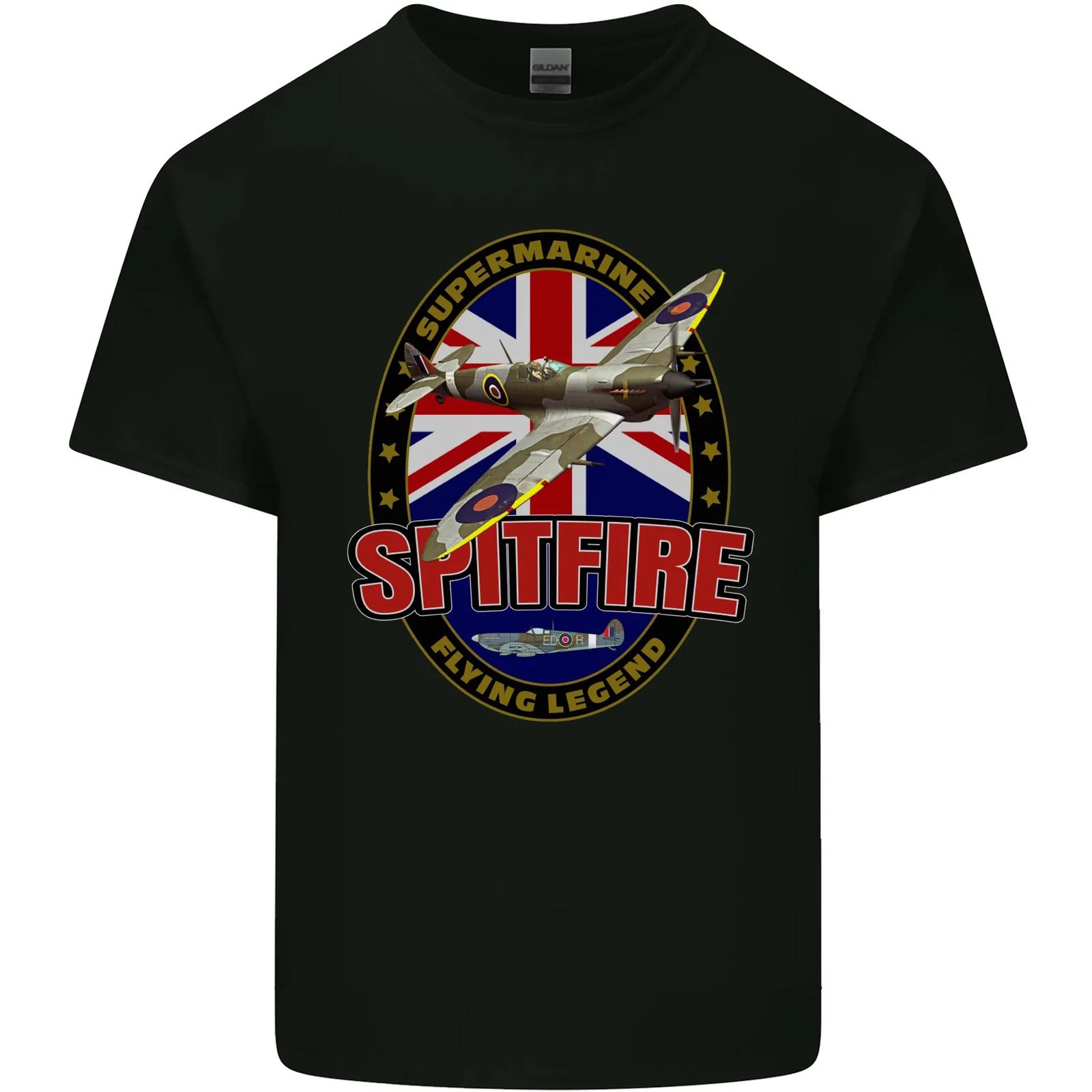 Supermarine Spitfire Flying Legend Kids T-Shirt Childrens 2XL