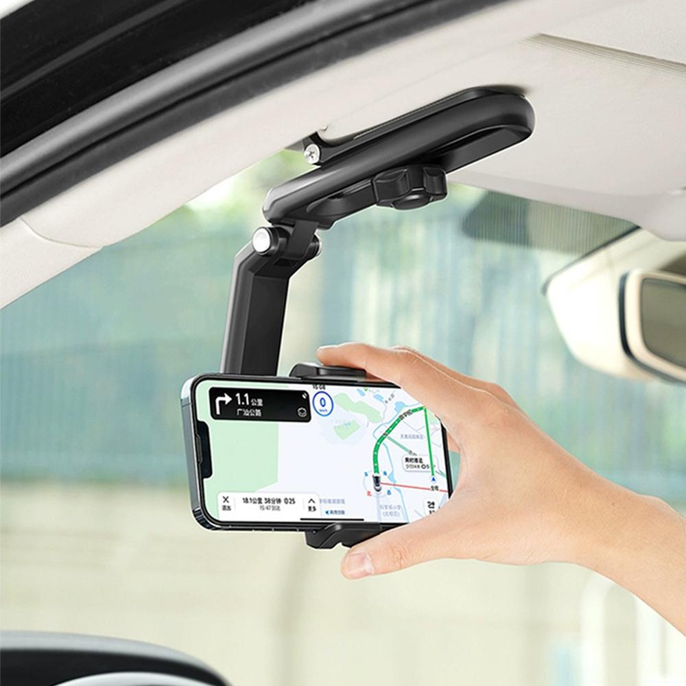Multifunctional Car Sun Visor Phone Holder 360° Rotating Universal Cell Phone Support for iPhone Samsung Android